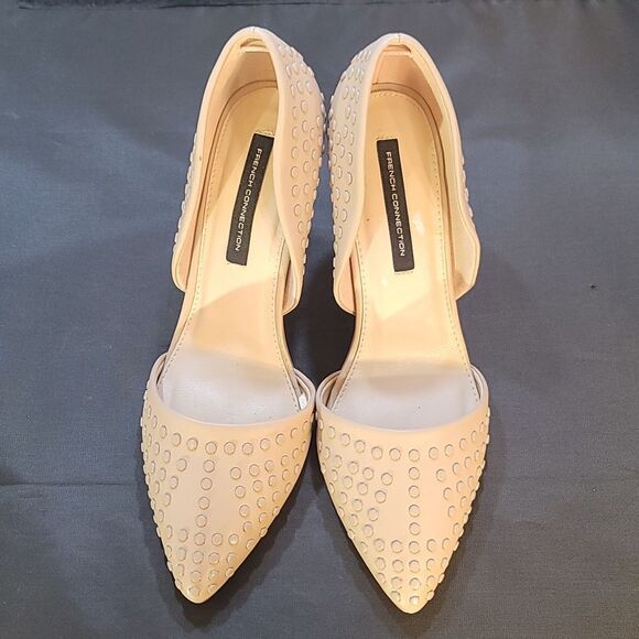 FRENCH CONNECTION'S FOREVER WOMEN'S PUMPS HIGH HEELS POINTY TOE AND STUDDED PUMP - Picture 3 of 16